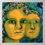 Anticipation - Gold and Emerald Goddess Print