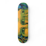 Anticipation - Gold and Emerald Goddess Skateboard