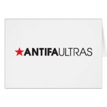 Antifa Ultras Horizontal Black Greeting Card