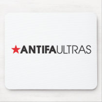 Antifa Ultras Horizontal Black Mouse Pads