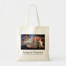 Antigone Magazine Tote (grey suit) Tote Bags