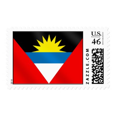 Antigua and Barbuda Caribbean Flag Postage by SoccerJersey