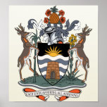 Antigua And Barbuda Coat of Arms detail Posters