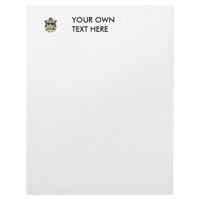 Antigua and Barbuda Coat of Arms Letterhead Design by flagshirts