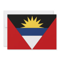Antigua and Barbuda Flag Personalized Invitation