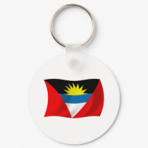 Antigua and Barbuda Flag Keychain by LivingFlags2 Antigua and Barbuda Flag Keychain