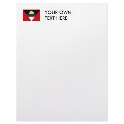 Antigua and Barbuda Flag Letterhead Template by flagshirts