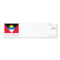 Antigua and Barbuda Flag with Name bumper stickers by Vexillophile Antigua and Barbuda Flag with Name bumper stickers