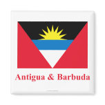 Antigua and Barbuda Flag with Name Fridge Magnet