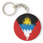 Antigua and Barbuda Gnarly Flag Keychain