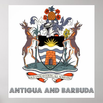 Antigua And Barbuda High Quality Coat of Arms Poster by representmycountry