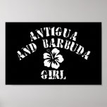 Antigua and Barbuda Pink Girl Poster