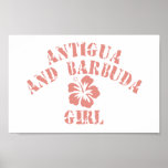 Antigua and Barbuda Pink Girl Print