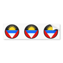 Antigua And Barbuda quality Flag Circle Bumper Sticker