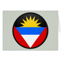 Antigua And Barbuda quality Flag Circle Cards
