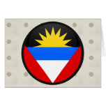 Antigua And Barbuda quality Flag Circle Greeting Card