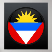 Antigua And Barbuda quality Flag Circle Print