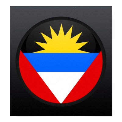 Antigua And Barbuda quality Flag Circle Print by representmycountry