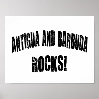 Antigua and Barbuda Rocks! Poster by repofcountries
