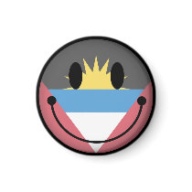 Antigua and Barbuda Smiley Magnet