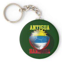 Antigua and barbuda soccer lovers flag ball keychains