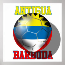 Antigua and barbuda soccer lovers flag ball print