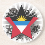 Antigua and Barbuda Star Beverage Coasters