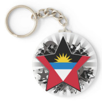 Antigua and Barbuda Star Key Chain
