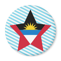 Antigua+and+Barbuda Star Fridge Magnet