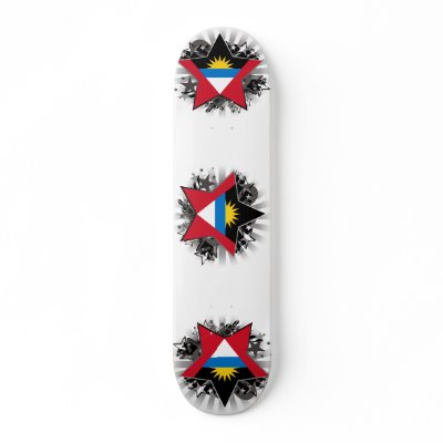 Antigua and Barbuda Star Skate Board by FlagCenter