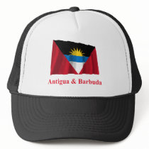 Antigua and Barbuda Waving Flag with Name hats by Vexillophile Antigua and Barbuda Waving Flag with Name hats