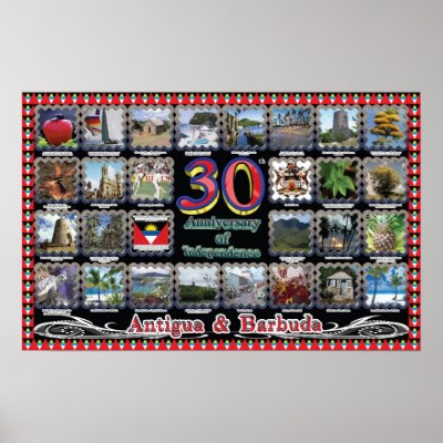 Antigua & Barbuda 30th Independence Print by edseldesign