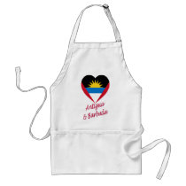 Antigua & Barbuda Flag Heart Apron