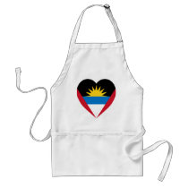 Antigua & Barbuda Flag Heart aprons