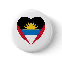 Antigua & Barbuda Flag Heart buttons by Vexillophile Antigua & Barbuda Flag Heart buttons