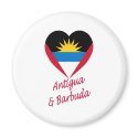 Antigua & Barbuda Flag Heart magnets by Vexillophile Antigua & Barbuda Flag Heart magnets