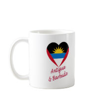 Antigua & Barbuda Flag Heart Mugs