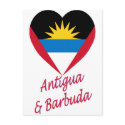 Antigua & Barbuda Flag Heart postcards by Vexillophile Antigua & Barbuda Flag Heart postcards