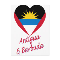 Antigua & Barbuda Flag Heart postcards by Vexillophile Antigua & Barbuda Flag Heart postcards