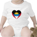 Antigua & Barbuda Flag Heart t-shirts by Vexillophile Antigua & Barbuda Flag Heart t-shirts