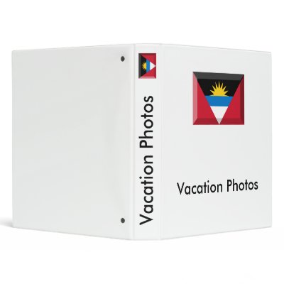 Antigua & Barbuda Flag Jewel 3 Ring Binder by Vexillophile