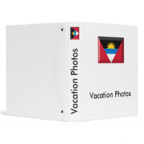 Antigua & Barbuda Flag Jewel 3 Ring Binder