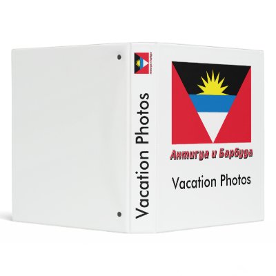 Antigua & Barbuda Flag with name in Russian Vinyl Binders by Vexillophile