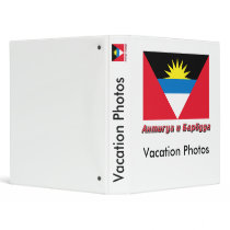 Antigua & Barbuda Flag with name in Russian Vinyl Binders