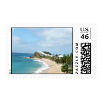 Antigua beach stamp