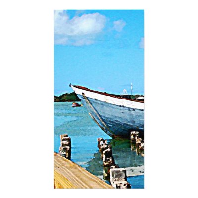 Antigua Dock Custom Photo Card by SusanSavad