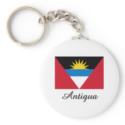 Antigua Flag Design Keychain by flagshirt