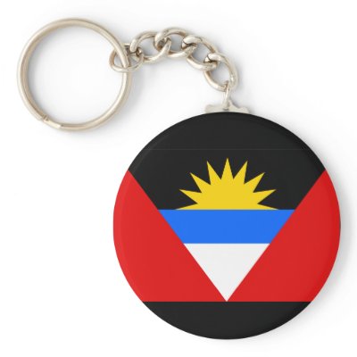 Antigua Flag Key Chains by coolcountry