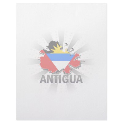 Antigua Flag Map 2.0 Letterhead Design by representmycountry