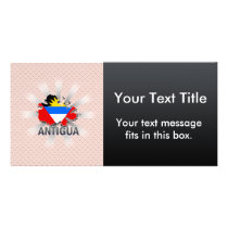 Antigua Flag Map 2.0 Photo Greeting Card